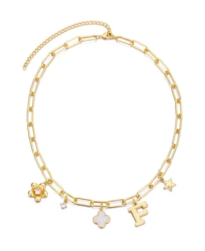 Adornia Initial Charm Pendant Necklace In Gold