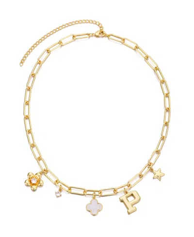 Adornia Initial Charm Pendant Necklace In Gold
