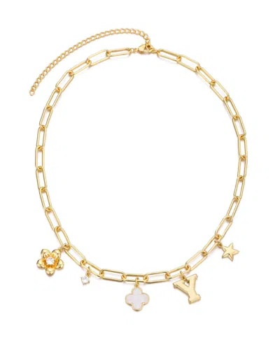 Adornia Initial Charm Pendant Necklace In Gold