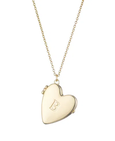 Adornia Gold Initial Heart Locket Necklace