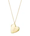 Adornia Gold Initial Heart Locket Necklace