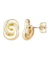 Adornia 14k Plated Knot Studs Earrings In Gold