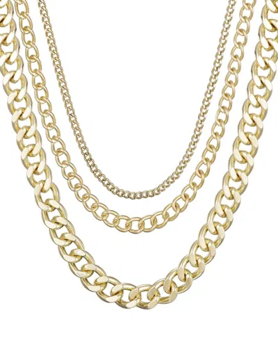 Adornia Gold Plated Link Layered Necklace
