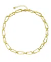 Adornia Plated Organic Link Necklace In Gold