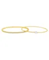 Adornia Gold Marquis And Pave Stacking Bangle Bracelet Set In Gold