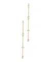Adornia Cz Chain Sweeper Earrings In Gold