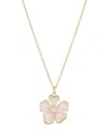 Adornia Gold Mother Of Pearl Flower Necklace In Gold