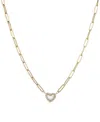 Adornia Gold Mother Of Pearl Mini Heart Chain Necklace