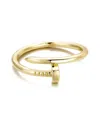 Adornia 14k Yellow Gold Plated Nail Ring In Multi