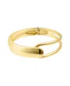 Adornia Gold Plated Overlapping Open Cuff In Gold