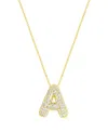 Adornia Gold Pave Bubble Letter Necklace