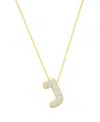 Adornia Gold Pave Bubble Letter Necklace