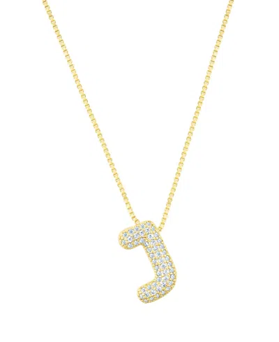 Adornia Gold Pave Bubble Letter Necklace