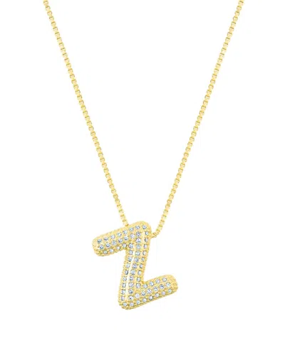 Adornia Gold Pave Bubble Letter Necklace
