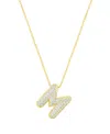 Adornia Gold Pave Bubble Letter Necklace