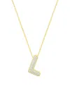 Adornia Gold Pave Bubble Letter Necklace