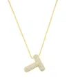 Adornia Gold Pave Bubble Letter Necklace