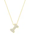 Adornia Gold Pave Bubble Letter Necklace