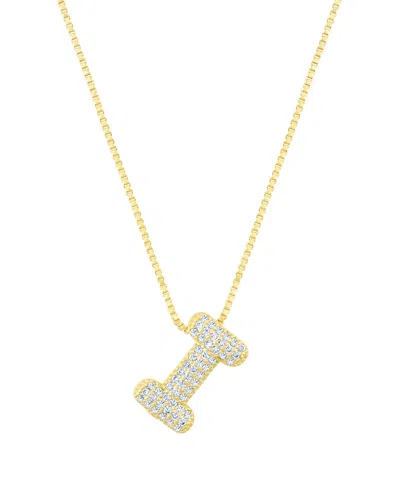 Adornia Gold Pave Bubble Letter Necklace