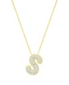 Adornia Gold Pave Bubble Letter Necklace