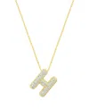 Adornia Gold Pave Bubble Letter Necklace