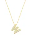 Adornia Gold Pave Bubble Letter Necklace