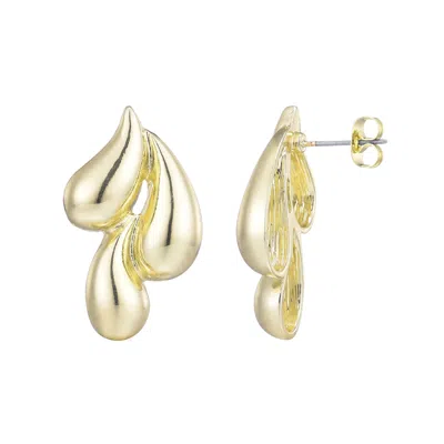 Adornia Gold Plated 3-teardrop Studs