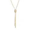 Adornia Gold Plated 30" Knotted Box Chain Lariat In Gold