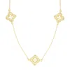 Adornia Gold Plated 36" Clover Station Necklace In Gold