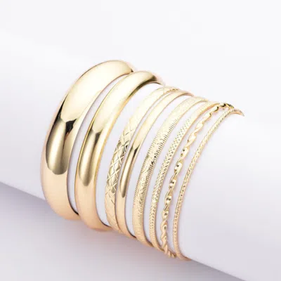 Adornia Gold Plated 8-bangle Set