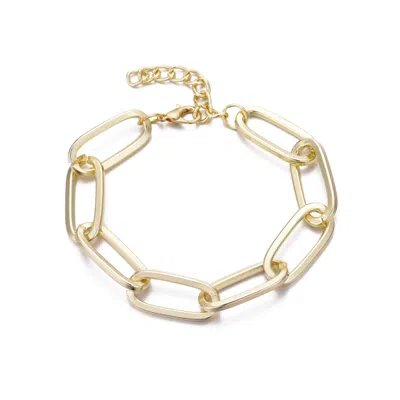Adornia Gold Plated Chunky Paperclip Chain Bracelet