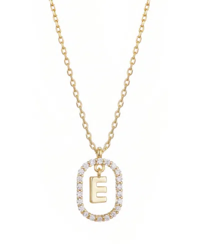 Adornia Floating Letter Initial Cubic Zirconia Pendant Necklace In Gold