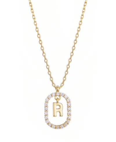 Adornia Floating Letter Initial Cubic Zirconia Pendant Necklace In Gold