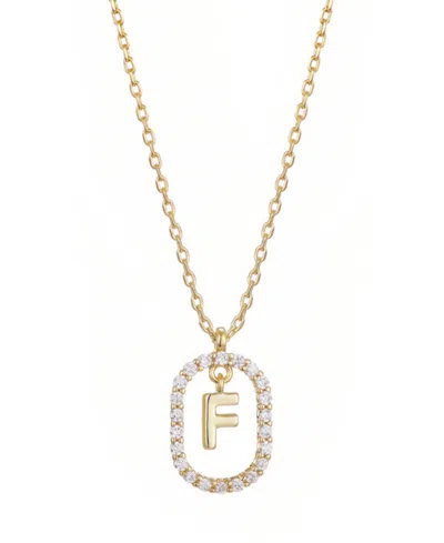 Adornia Floating Letter Initial Cubic Zirconia Pendant Necklace In Gold