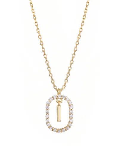 Adornia Floating Letter Initial Cubic Zirconia Pendant Necklace In Gold