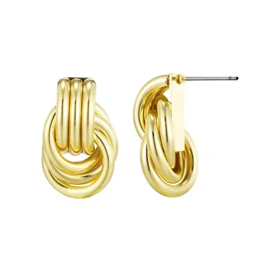 Adornia Gold Plated Doorknocker Stud Earrings