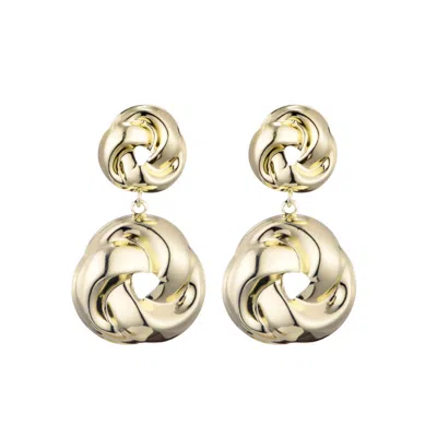 Adornia Gold Plated Double Knot Drop Earrings