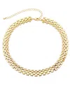Adornia 14k Gold Plated Grid Chain Necklace