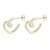 Adornia Twisted Heart Stud Earrings In Gold