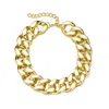 Adornia Gold Plated Lightweight Chunky Curb Chain Necklace In Gold