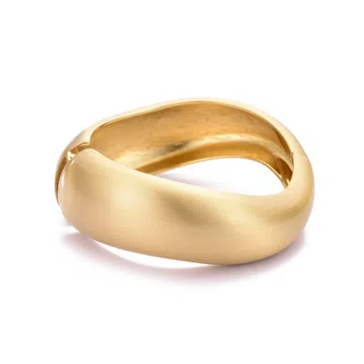 Adornia Gold Plated Organic Chunky Bangle