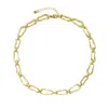 Adornia Gold Plated Organic Link Necklace In Gold