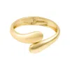 Adornia Gold Plated Overlapping Cuff In Gold