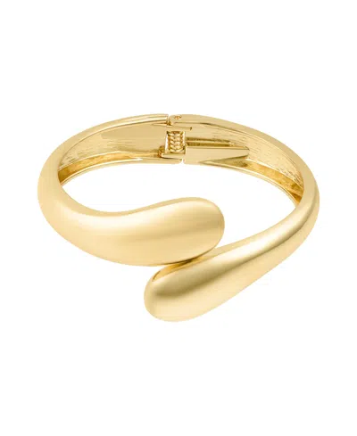 ADORNIA GOLD PLATED OVERLAPPING CUFF BRACELET