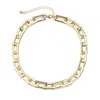Adornia Gold Plated Rectangle Paperclip Chain Necklace In Gold