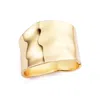 Adornia Plated Tall Hammered Bangle Bracelet In Gold