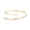 Adornia Plated Thin Nail Cuff Bracelet In Gold