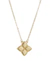 Adornia 14k Plated Pointed Clover Necklace In Gold