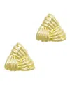 Adornia 14k Gold Plated Statement Triangle Stud Earrings In Gold