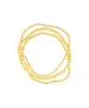 Adornia 14k Gold Plated Stretch Ball Bracelet Set In Gold